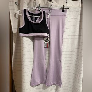 Hind Black and Lavender Activewear Top